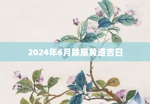 2024年6月除服黄道吉日