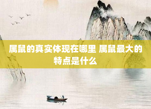 属鼠的真实体现在哪里 属鼠最大的特点是什么