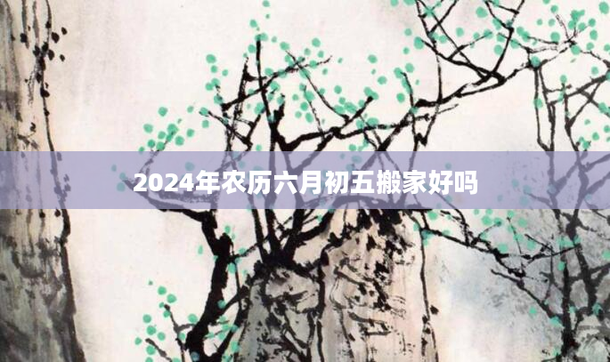 2024年农历六月初五搬家好吗