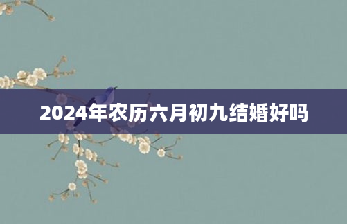 2024年农历六月初九结婚好吗