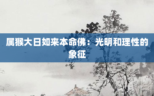 属猴大日如来本命佛：光明和理性的象征