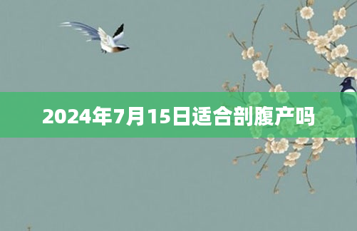 2024年7月15日适合剖腹产吗