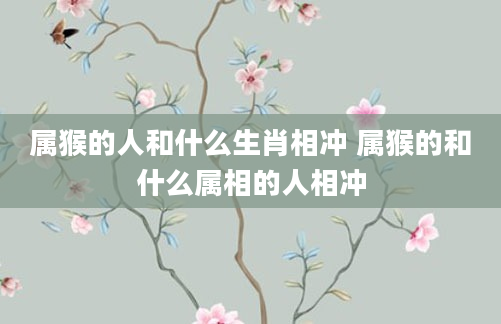 属猴的人和什么生肖相冲 属猴的和什么属相的人相冲