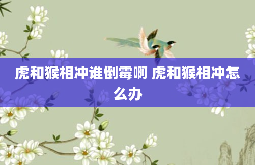 虎和猴相冲谁倒霉啊 虎和猴相冲怎么办