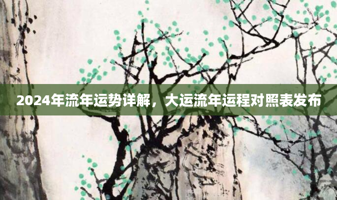 2024年流年运势详解，大运流年运程对照表发布