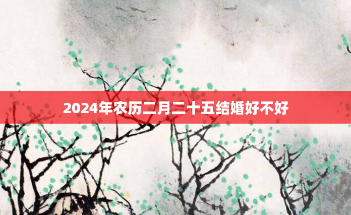 2024年农历二月二十五结婚好不好