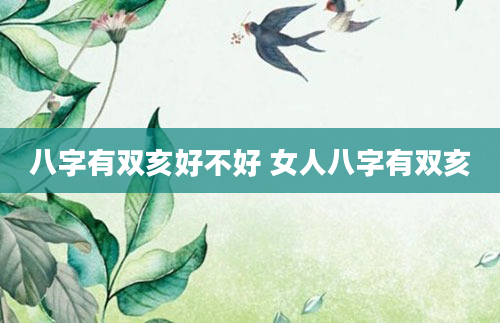 八字有双亥好不好 女人八字有双亥