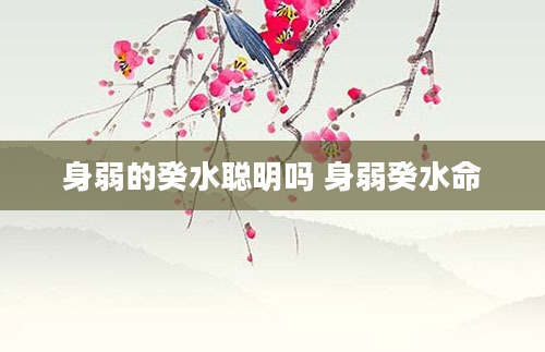 身弱的癸水聪明吗 身弱癸水命