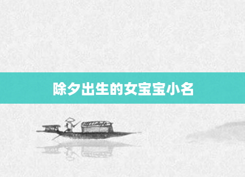 除夕出生的女宝宝小名