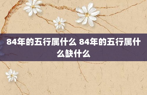 84年的五行属什么 84年的五行属什么缺什么