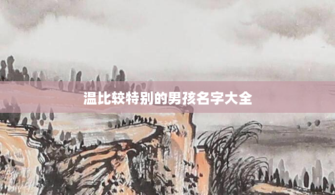 温比较特别的男孩名字大全