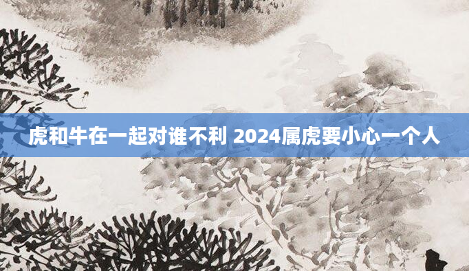 虎和牛在一起对谁不利 2024属虎要小心一个人