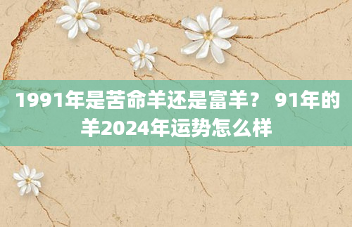 1991年是苦命羊还是富羊？ 91年的羊2024年运势怎么样