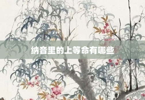 纳音里的上等命有哪些