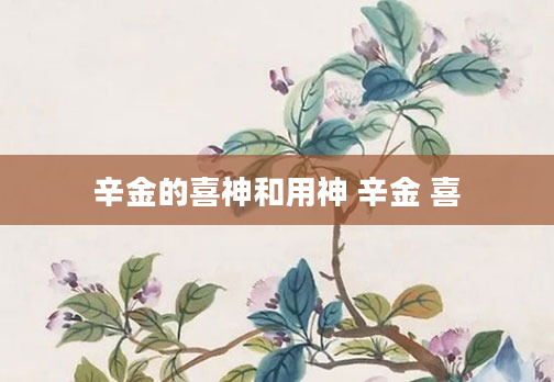 辛金的喜神和用神 辛金 喜