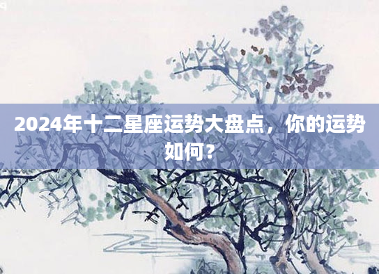 2024年十二星座运势大盘点，你的运势如何？