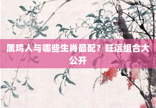 属鸡人与哪些生肖最配？旺运组合大公开