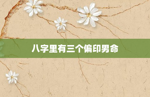 八字里有三个偏印男命