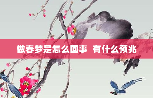 做春梦是怎么回事  有什么预兆