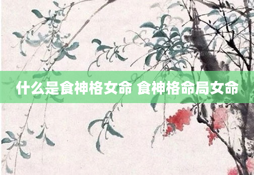 什么是食神格女命 食神格命局女命
