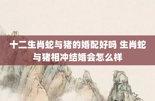 十二生肖蛇与猪的婚配好吗 生肖蛇与猪相冲结婚会怎么样