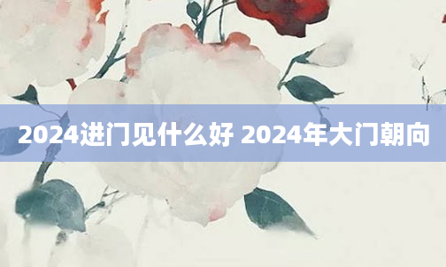 2024进门见什么好 2024年大门朝向