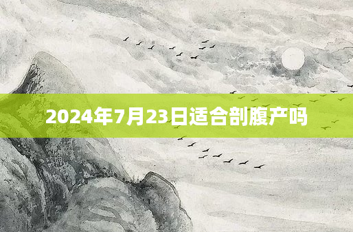 2024年7月23日适合剖腹产吗