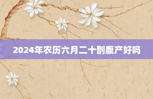 2024年农历六月二十剖腹产好吗