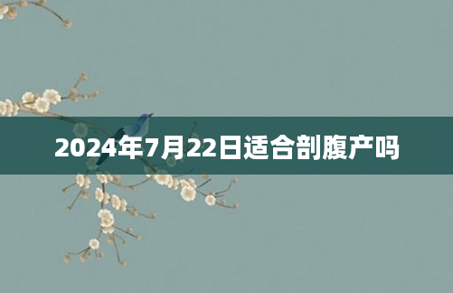 2024年7月22日适合剖腹产吗