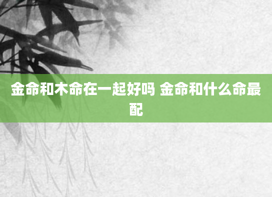 金命和木命在一起好吗 金命和什么命最配