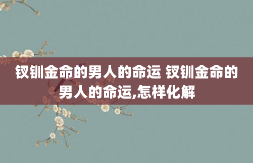 钗钏金命的男人的命运 钗钏金命的男人的命运,怎样化解