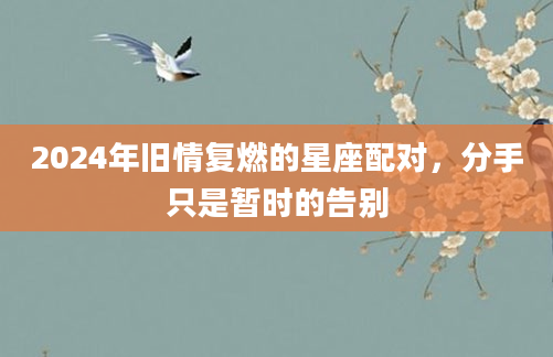 2024年旧情复燃的星座配对，分手只是暂时的告别