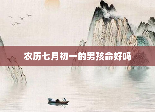农历七月初一的男孩命好吗