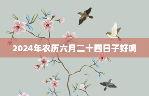 2024年农历六月二十四日子好吗
