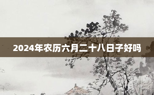 2024年农历六月二十八日子好吗