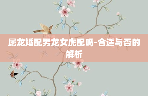 属龙婚配男龙女虎配吗-合适与否的解析