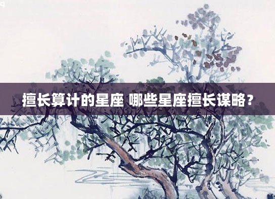 擅长算计的星座 哪些星座擅长谋略？