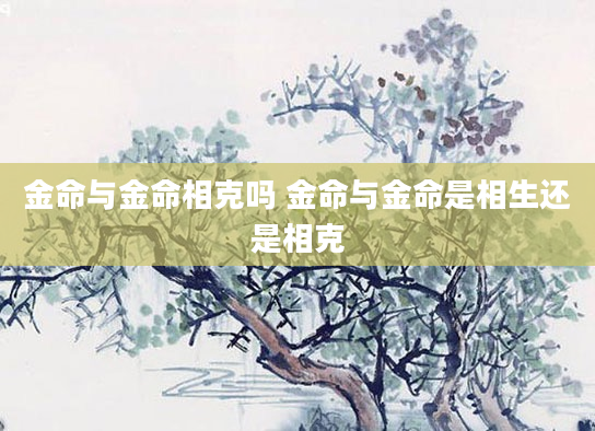 金命与金命相克吗 金命与金命是相生还是相克