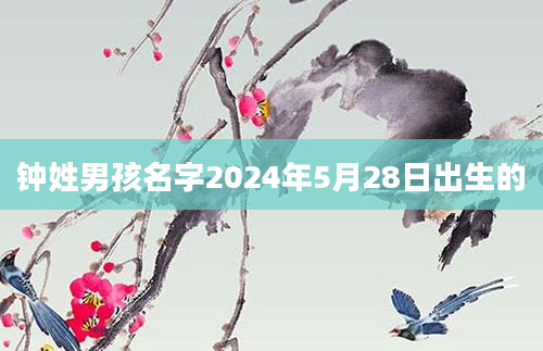 钟姓男孩名字2024年5月28日出生的