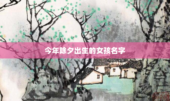 今年除夕出生的女孩名字