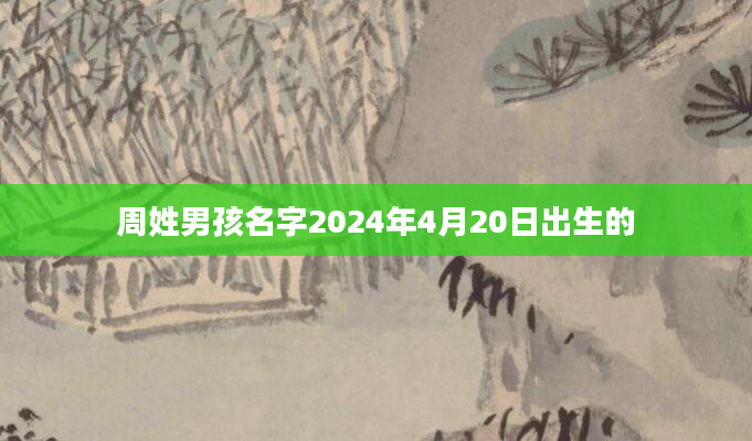 周姓男孩名字2024年4月20日出生的