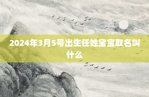 2024年3月5号出生任姓宝宝取名叫什么
