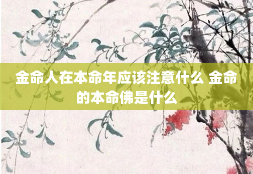金命人在本命年应该注意什么 金命的本命佛是什么