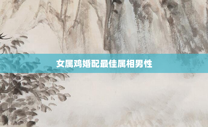 女属鸡婚配最佳属相男性