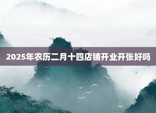2025年农历二月十四店铺开业开张好吗