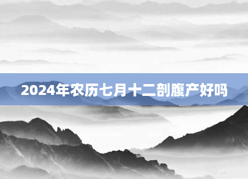 2024年农历七月十二剖腹产好吗