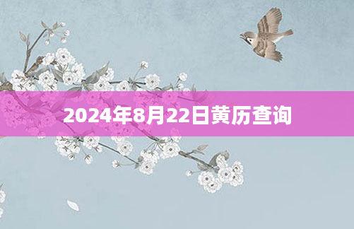 2024年8月22日黄历查询