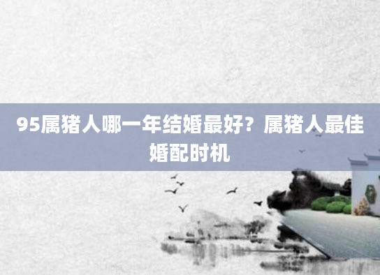 95属猪人哪一年结婚最好？属猪人最佳婚配时机