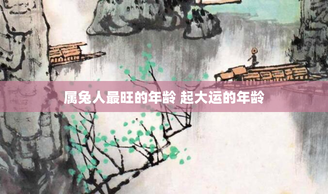 属兔人最旺的年龄 起大运的年龄