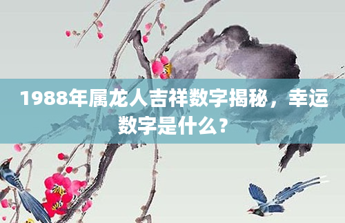 1988年属龙人吉祥数字揭秘，幸运数字是什么？